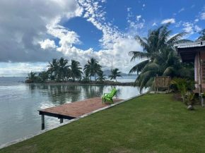 Bungalow chez Josi, bord de mer privé, Tevaitoa
